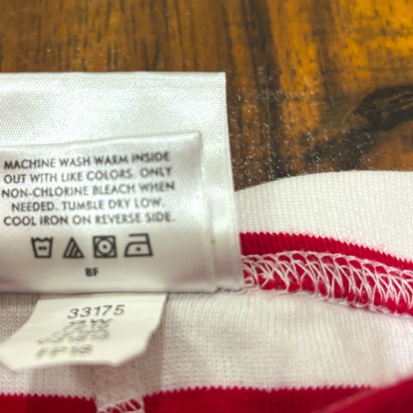 Hanna Andersson Striped Long John Christmas Winter Pajama Set, Red White Green - Picture 10 of 11